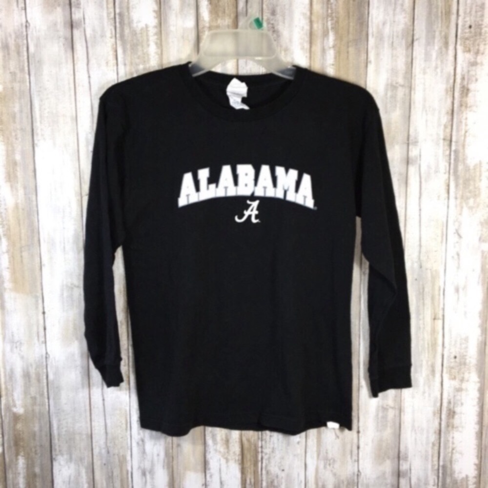 Alabama Crimson Tide Youth Large Long Sleeve Tee Black NCAA Kids Unisex Football